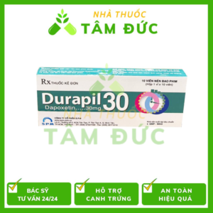 Thuốc Durapil 30 S.P.M điều trị xuất tinh sớm, tăng thời gian cương dương ở nam giới (1 vỉ x 10 viên)